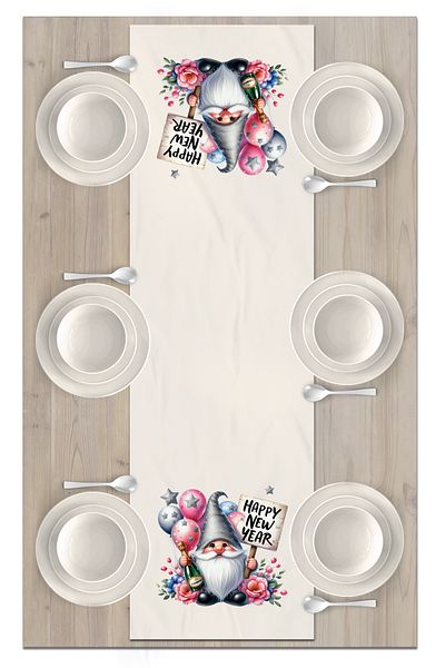 Bertille Home New Year's Series - 140X40 cm Digital Printed Christmas Runner
