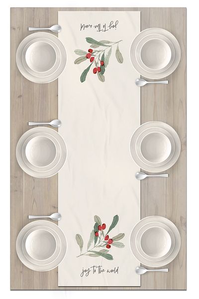 Bertille Home New Year's Series - 140X40 cm Digital Printed Christmas Runner