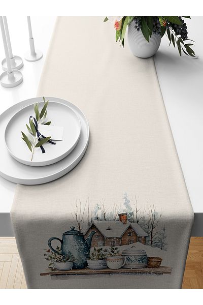 Bertille Home New Year Series - 140X40 cm Digital Printed Runner (Christmas Christmas)