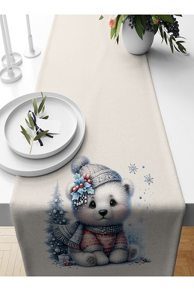 Bertille Home New Year's Series - 140X40 cm Digital Printed Christmas Runner