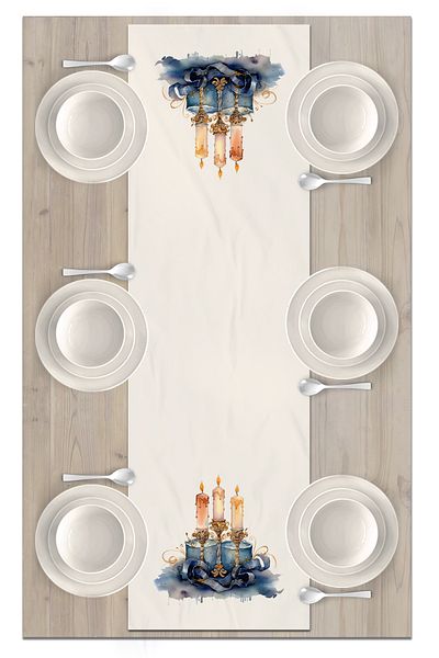 Bertille Home New Year's Series - 140X40 cm Digital Printed Christmas Runner