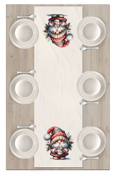 Bertille Home New Year's Series - 140X40 cm Digital Printed Christmas Runner