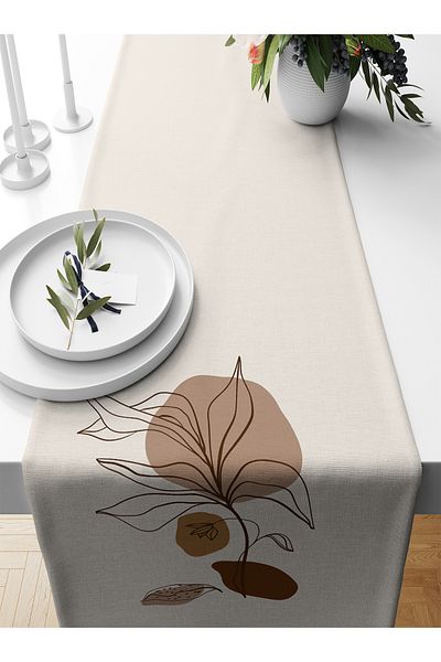 Bertille Home 140x40 Cm Digital Printed Minimalist Runner