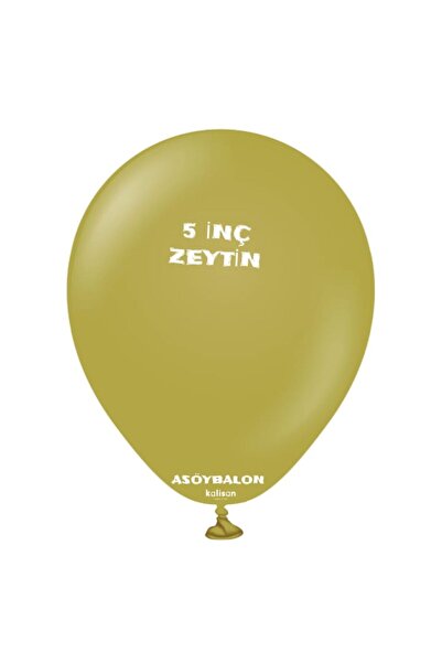 asöy بالون كاليسان ريترو أوليف 5 بوصة صغير الحجم 10 قطع باستيل غير لامع