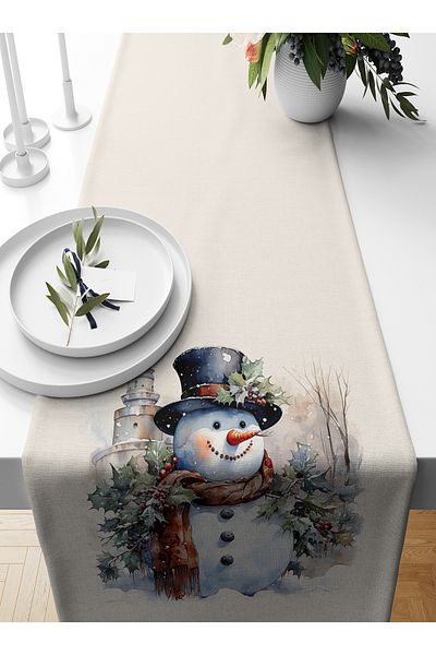 Bertille Home New Year's Series - 140X40 cm Digital Printed Christmas Runner