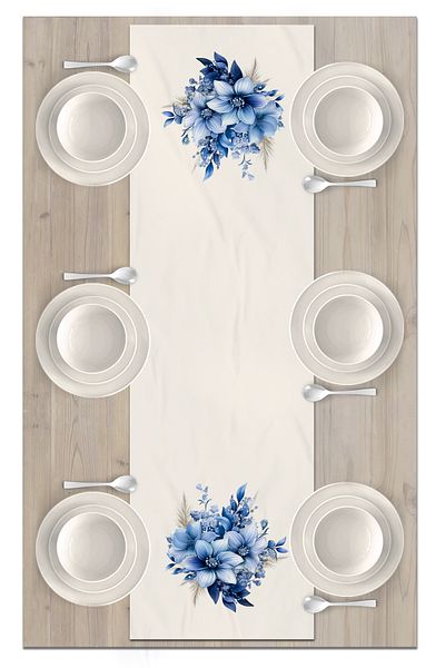 Bertille Home New Year's Series - 140X40 cm Digital Printed Christmas Runner