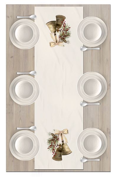 Bertille Home New Year's Series - 140X40 cm Digital Printed Christmas Runner