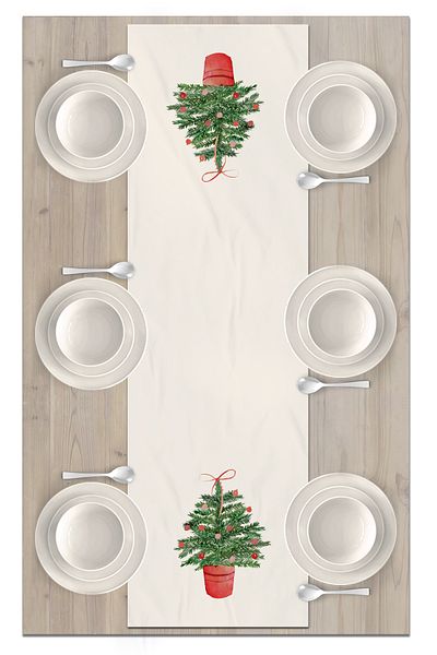Bertille Home New Year's Series - 140X40 cm Digital Printed Christmas Runner