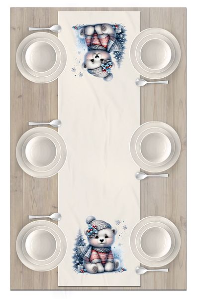 Bertille Home New Year's Series - 140X40 cm Digital Printed Christmas Runner