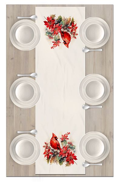 Bertille Home New Year's Series - 140X40 cm Digital Printed Christmas Runner