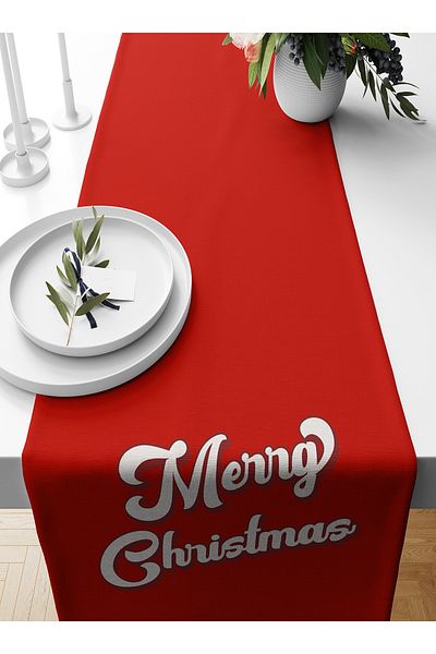 Bertille Home New Year's Series - 140X40 cm Digital Printed Christmas Runner