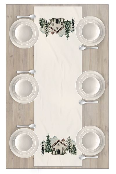 Bertille Home New Year's Series - 140X40 cm Digital Printed Christmas Runner