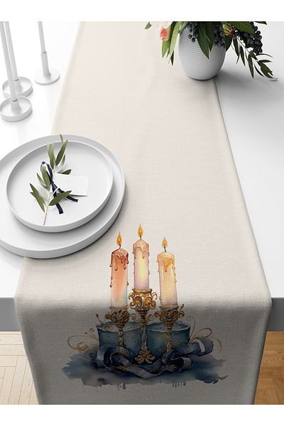 Bertille Home New Year's Series - 140X40 cm Digital Printed Christmas Runner