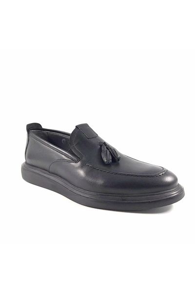 Rego Ανδρικά casual παπούτσια 1398 Model Black από γνήσιο δέρμα