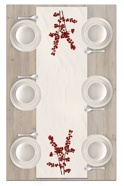 Bertille Home New Year's Series - 140X40 cm Digital Printed Christmas Runner