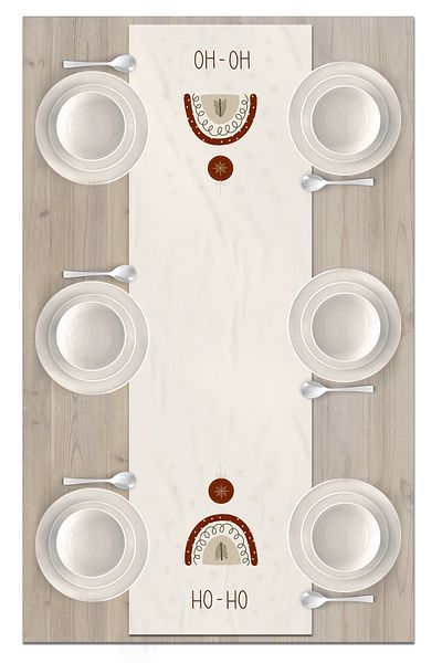 Bertille Home New Year's Series - 140X40 cm Digital Printed Christmas Runner