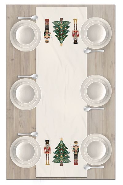 Bertille Home New Year's Series - 140X40 cm Digital Printed Christmas Runner