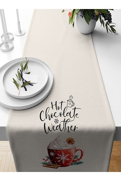 Bertille Home New Year's Series - 140X40 cm Digital Printed Christmas Runner
