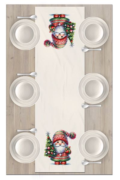 Bertille Home New Year's Series - 140X40 cm Digital Printed Christmas Runner