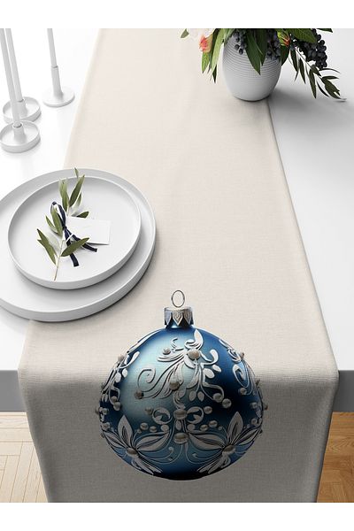 Bertille Home New Year's Series - 140X40 cm Digital Printed Christmas Runner