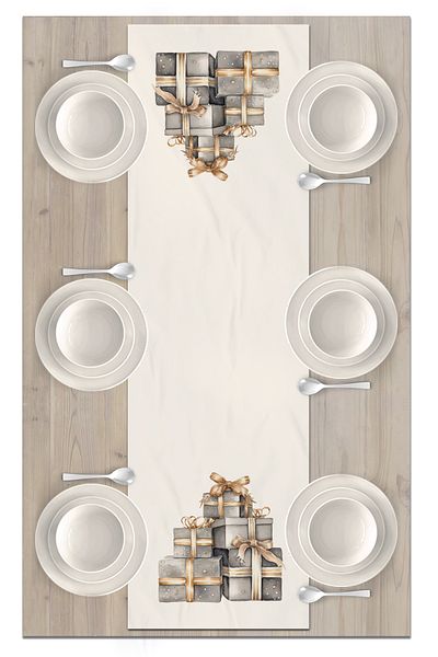 Bertille Home New Year's Series - 140X40 cm Digital Printed Christmas Runner