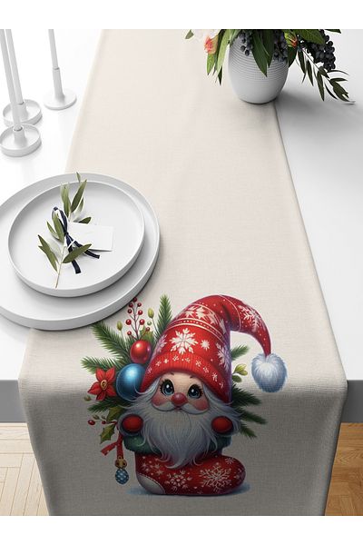 Bertille Home New Year's Series - 140X40 cm Digital Printed Christmas Runner