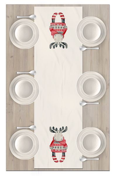 Bertille Home New Year's Series - 140X40 cm Digital Printed Christmas Runner