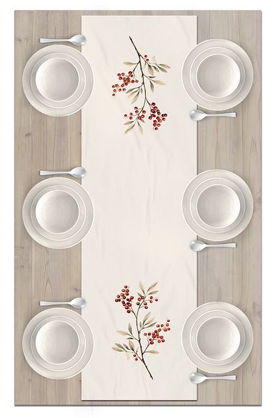 Bertille Home New Year's Series - 140X40 cm Digital Printed Christmas Runner