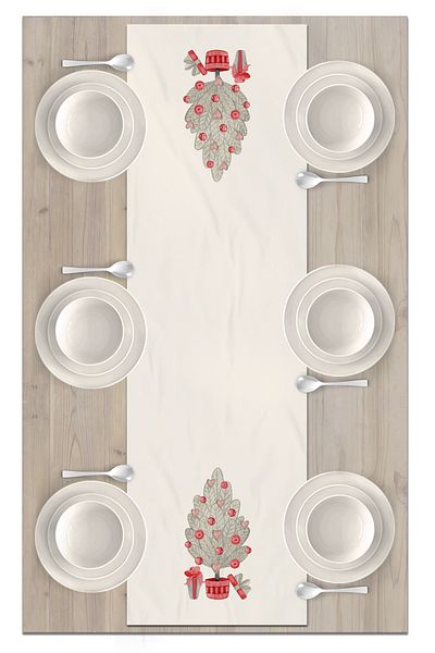 Bertille Home New Year's Series - 140X40 cm Digital Printed Christmas Runner