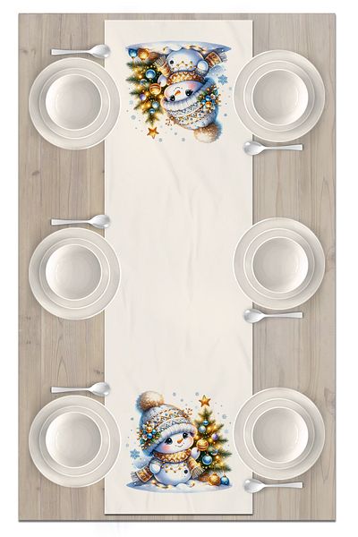 Bertille Home New Year's Series - 140X40 cm Digital Printed Christmas Runner