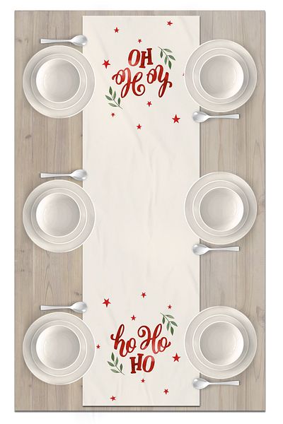 Bertille Home New Year's Series - 140X40 cm Digital Printed Christmas Runner