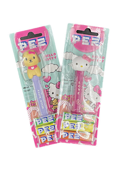 Pez Hello Kitty Paws Lisanslı 2 Oyuncak Dispenser + 6 Şeker Paketi