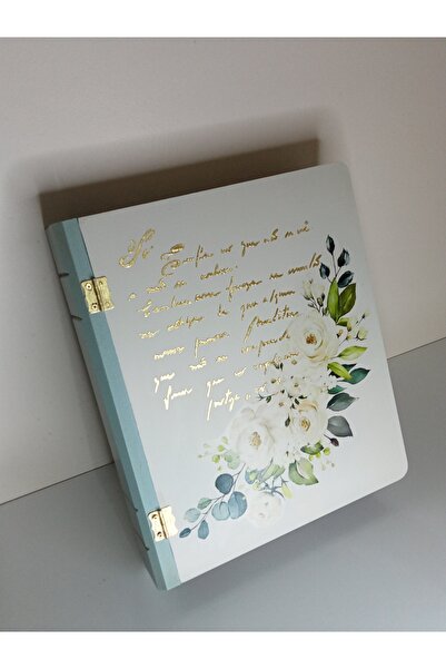 IremTasarimAtolyesi Ev Dekorasyon Büyük Boy Ahşap Kitap Kutu Özel Tasarım