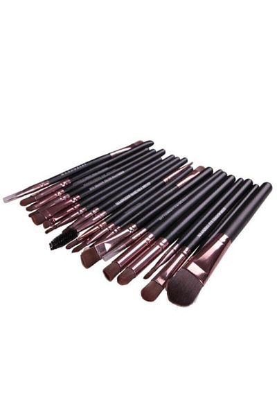 MUJGAN Set de pensule de machiaj 20 piese negru