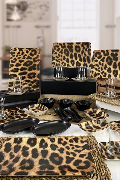 Keramika Leopard Siera 28 Pieces Breakfast Set for 6 People