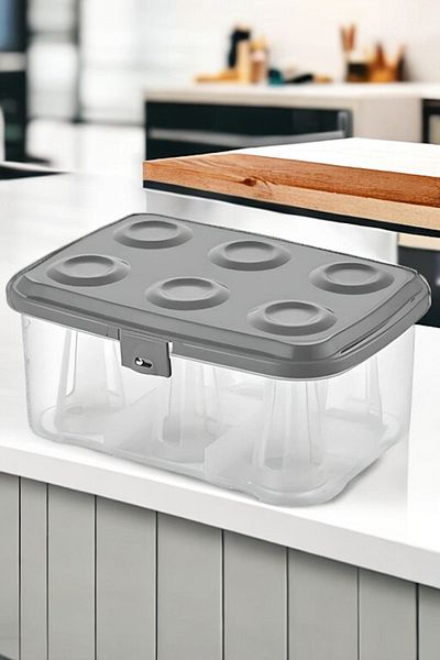 decorev Practical 6-Piece Tea Cup Carrying Box Picnic Tea Cup Carrying Apparatus