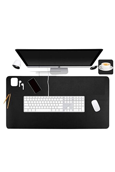Genel Markalar Xxl 90*40 Cm Game Oyuncu Dayanıklı Hassas Ergonomik Siyah Kaymaz Mouse Pad - Kenar Dikişli Mousepad