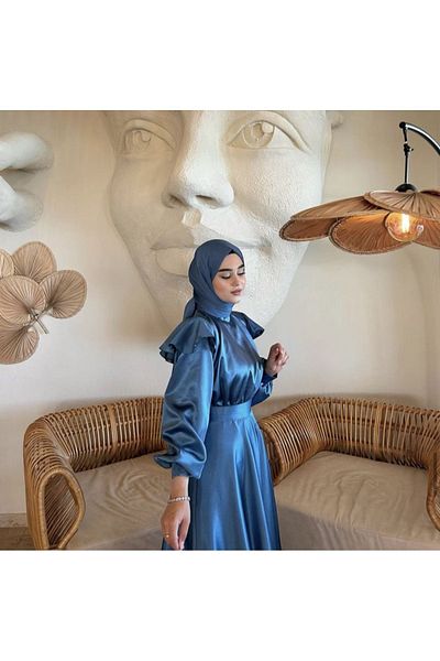 BYATEİLER INDIGO JANJAN CHIFFON SHAL