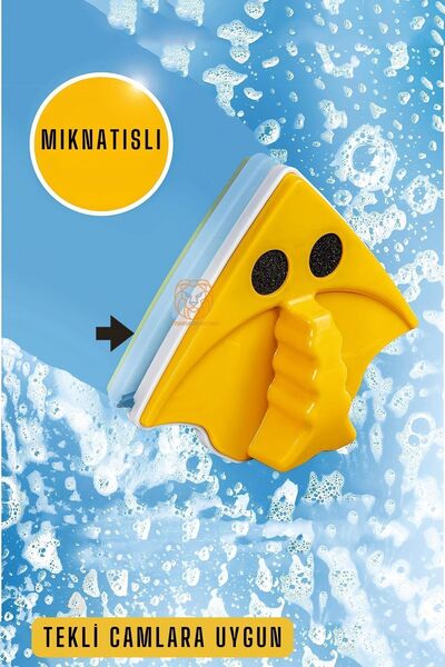 Transformacion Tek Camlara Uygun Mıknatıslı Çift Taraflı Cam Temizleyici 717567