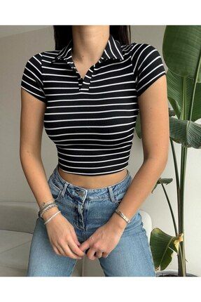 Crop top polo shirt new arrivals