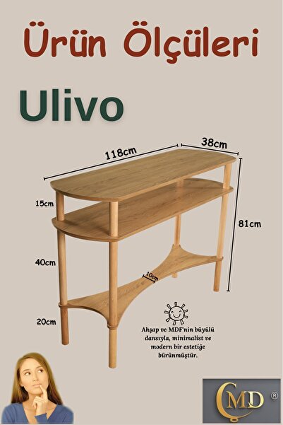 ÇMD ÇAKIR MOBİLYA DEKORASYON Ulivo Dresuar: Minimalist Mdf Ve Ahşap Tasarım Pikap Çalarlık Nostalji