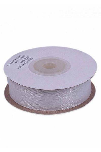 yörük tuhafiye 25 Meters White Tulle Ribbon - 3 Pieces, 2 Cm Round Ball Organized Tulle Ribbon