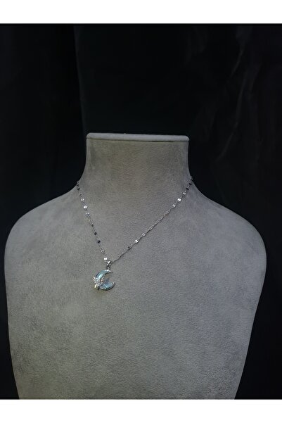 lilith accesuary قلادة القمر والفراشة، قلادة فولاذية، مع صندوق هدايا