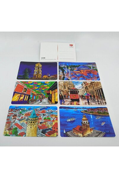 Giftsturkiye Kartpostal Istanbul Yılbaşı Hediye  6 Adet