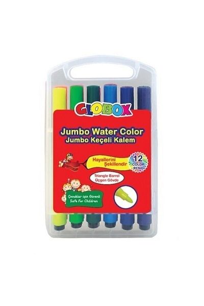 Globox Jumbo Triangle Felt Tip Pen 12 Colors 1128