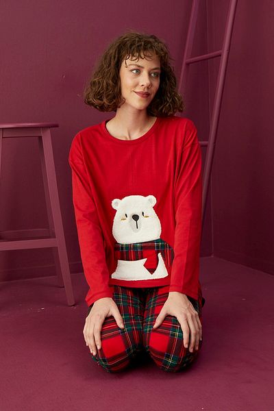 ELİZ HOMEWEAR Cotton Pajama Set