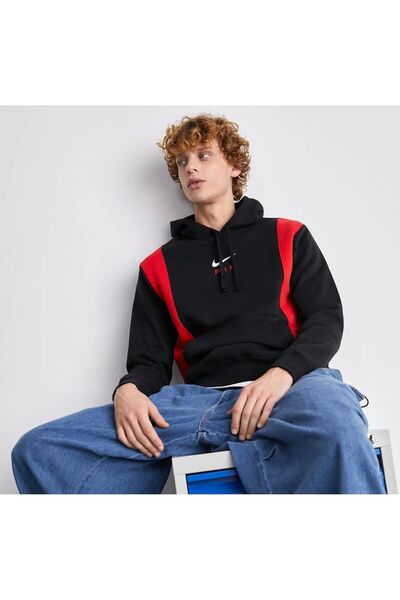 Nike NSW Air Po Hoodie Fleece Erkek Siyah Sweatshirt