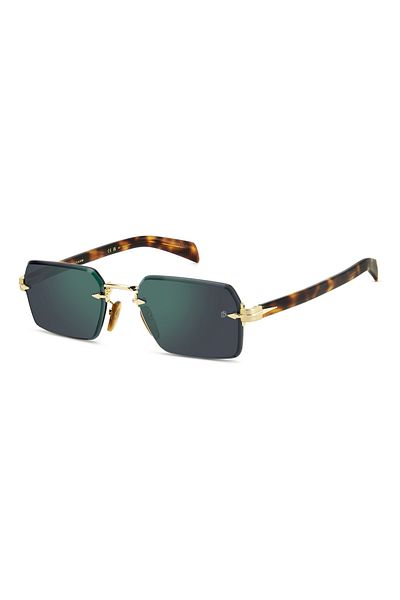 David Beckham DB7109/S06JMT56 Unisex Sunglasses Rimless Green Lens UV400