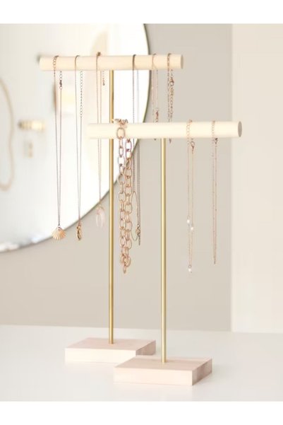 Generic Brand 30 cm Zenith Peak Wooden Jewelry Organizer Decorative Necklace Hanger Jewelry Stand Accessory Organizer