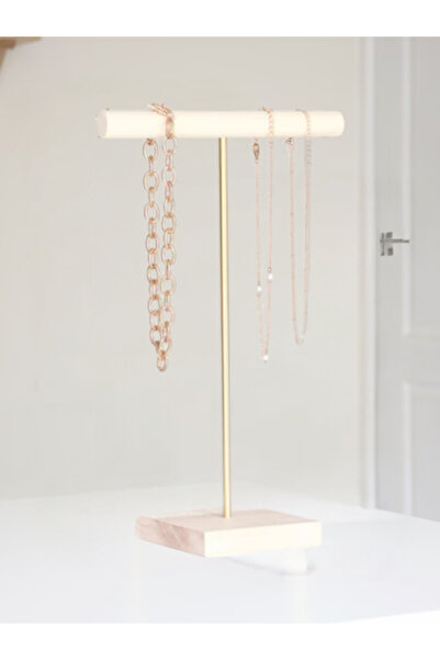 viveres 40 سم زينيث ذروة خشبية - قلادة مزخرفة ومنظم مجوهرات معلق